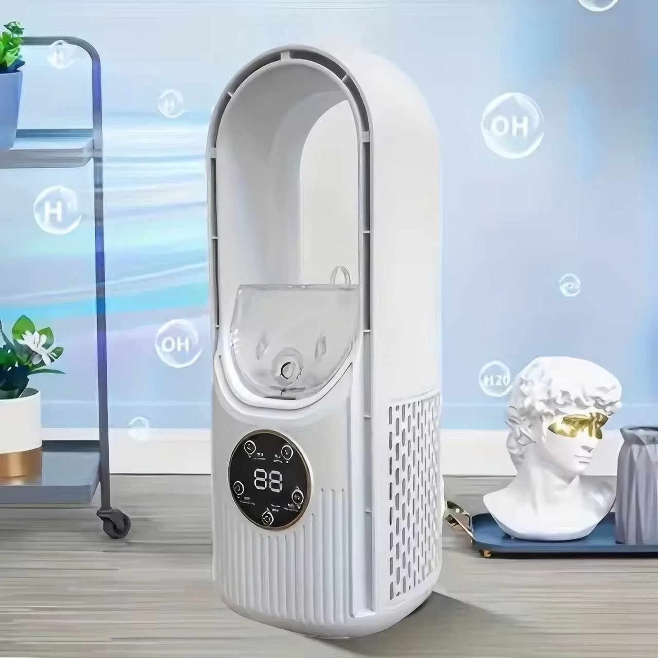 Настільний вентилятор з функцією зволоження Air Multiplier Білий міні вентилятор від мережі з таймером