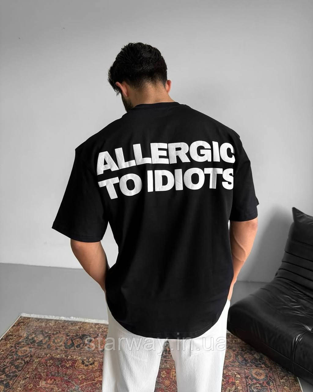 Футболка allergic to idiots | різні кольори