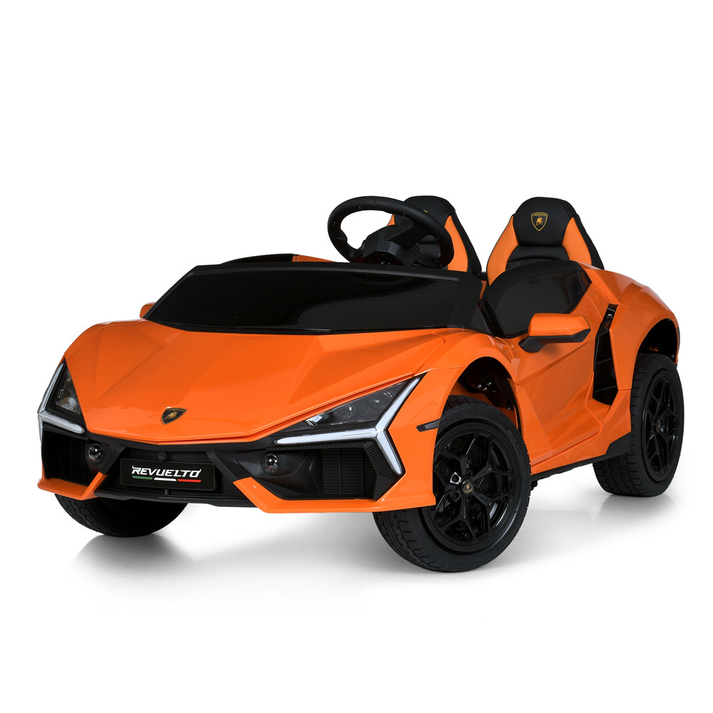 Дитячий спортивний електромобіль Lamborghini Revuelto STRONG, двомісний, M 6151AL-7(24V) жовтогарячий