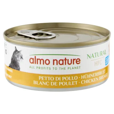 Вологий корм для котів Almo Nature (Альмо Натюр) HFC Cat Natural шматочки в соусі з курячою грудкою 150 г