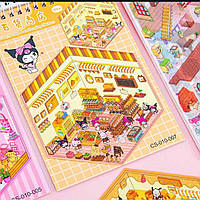 Набір для творчості 3D Стикери наклейки в блокноті, 3D Rooms Друзі Kuromi, асорті К092