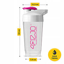 Шейкер спортивний 4FIZJO Ultra 700 мл White/Pink (P-5905973407069), фото 5