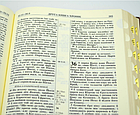 Настільна Біблія у подарунковому футлярі молочного кольору з пошуковими індексами коричневого кольору 21*30 см, фото 8