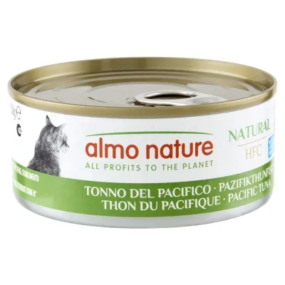 Вологий корм для котів Almo Nature (Альмо Натюр) HFC Cat Natural шматочки в соусі з тихоокеанським тунцем 150 г