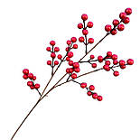 Штучна гілка ягода червона калина 68 см., фото 2