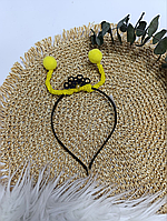 Обруч дитячий на голову ручної роботи бджілка