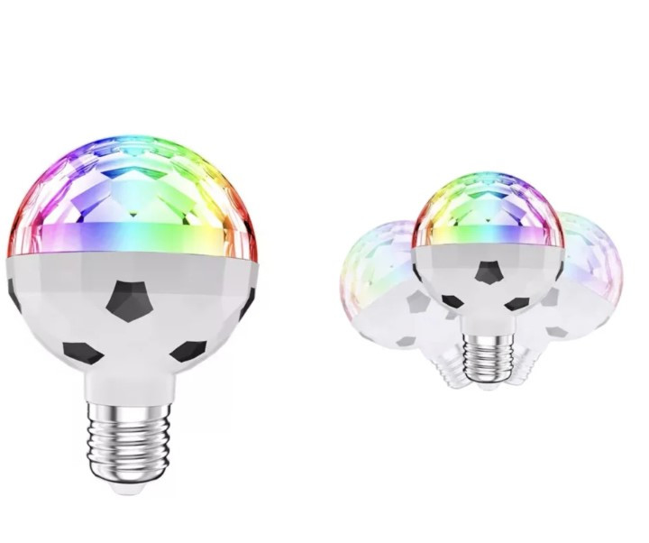 Дисколампа обертова Світлодіодна диско куля LED Футбольний М'яч 6 Вт, E27 LY-729 Лучшая цена, фото 1