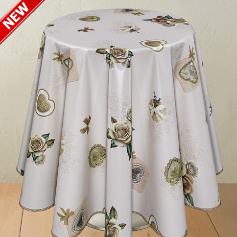 Святкова клейонка з квiтами на обiднiй стiл