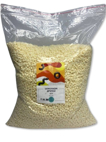 Шоколадні дропси (глазур) білі (5 кг)
