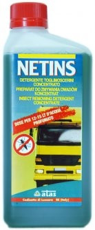 Очисник скел, фар автомобіля з антимошкою, концентрат в омивач 500 мл, Atas Netins