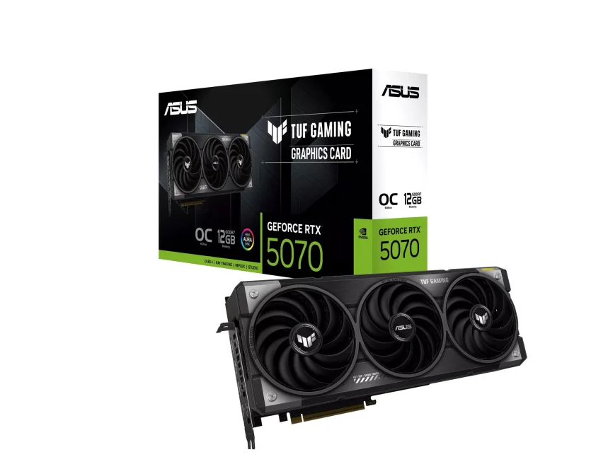 Відеокарта ASUS GeForce RTX 5070 TUF Gaming OC 12GB GDDR7 DLSS4 (TUF-RTX5070-O12G-GAMING)