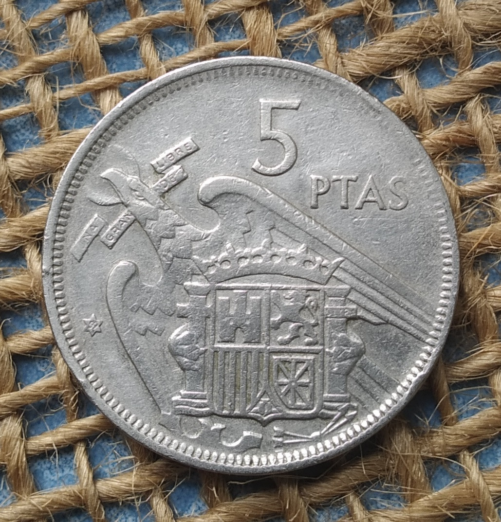 5 песет 1957 року. (59) Iспанiя