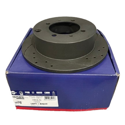 Гальмівний диск Mitsubishi Galant VII, VIII, Lancer VII, Outlander I, d 262x60 mm, з перфорацією, слотуванням та графітовим