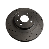 Hyundai Accent 3, Getz, i20 I, Kia Rio 2, 262x64mm, Задній гальмівний диск з перфорацією та слотами, фото 4