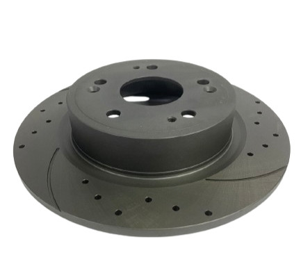 Honda Accord 8, 9, HR-V, Acura TSX, d 282x49 mm, Гальмівний диск задній з перфорацією, слотуванням та графітовим покриттям