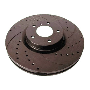 Infiniti Fx 30, 37, 50, G, M, Q50, 70, QX 70, Nissan 370z, Передній гальмівний диск високовуглецевий з перфорацією та насічками