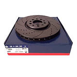 Audi A4 B5, B6, B7, B8, C7, A6 C5, Allroad C5, Seat Exeo, d 320mm, Передній гальмівний диск з перфорацією та насічками, фото 3