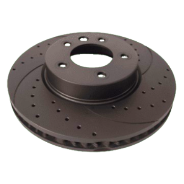 Audi A4 B6 B7 quattro, 2000-15, 345х46mm, Диск гальмівний з перфорацією, слотуванням та графітовим покриттям