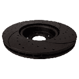 Audi A4, A6, Skoda SuperB, Vw Passat B5, 288х46mm, Передній гальмівний диск з перфорацією і насічками, фото 3