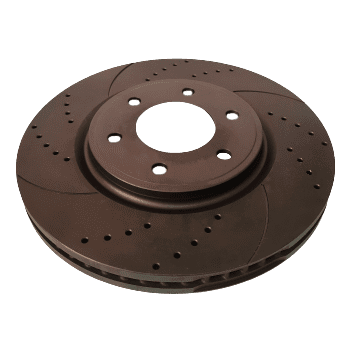 IInfiniti QX56, QX80, Nissan Armada, 349х43mm, Передній гальмівний диск з перфорацією і насічками