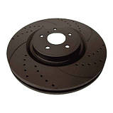 Audi A1, A3, Seat Ibiza, Leon, Skoda Fabia, Octavia, Vw Bora, Golf 4, Передній гальмівний диск з перфорацією та насічками, фото 3