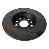 Audi A3, TT, Skoda Octavia, SuperB, VW Bora, Golf IV, V, Polo, Seat Ibiza, Leon, d 312mm, Передній гальмівний диск з перфорацією, фото 3