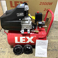 Компресор електричний поршневий 24L LEX (Польща), компресор повітряний для пневматичного інструменту, MNA