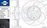Audi A4 B8, B9, AllRoad, A5, Q5, 314x52mm, Гальмівний диск передній з перфорацією і насічками, фото 3