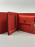 Гаманець шкіряний HUGO_H червоний, фото 5