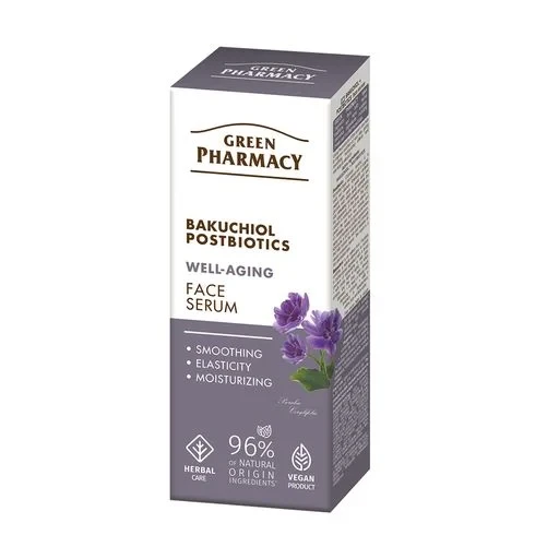 Сироватка для обличчя Green Рharmacy Well-aging Бакучіол і постбіотики 30 мл