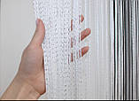 Штори нитки дощ кисея 300х280см. Люкс якість. Штори нитки з люрексом прямі - Білий., фото 4