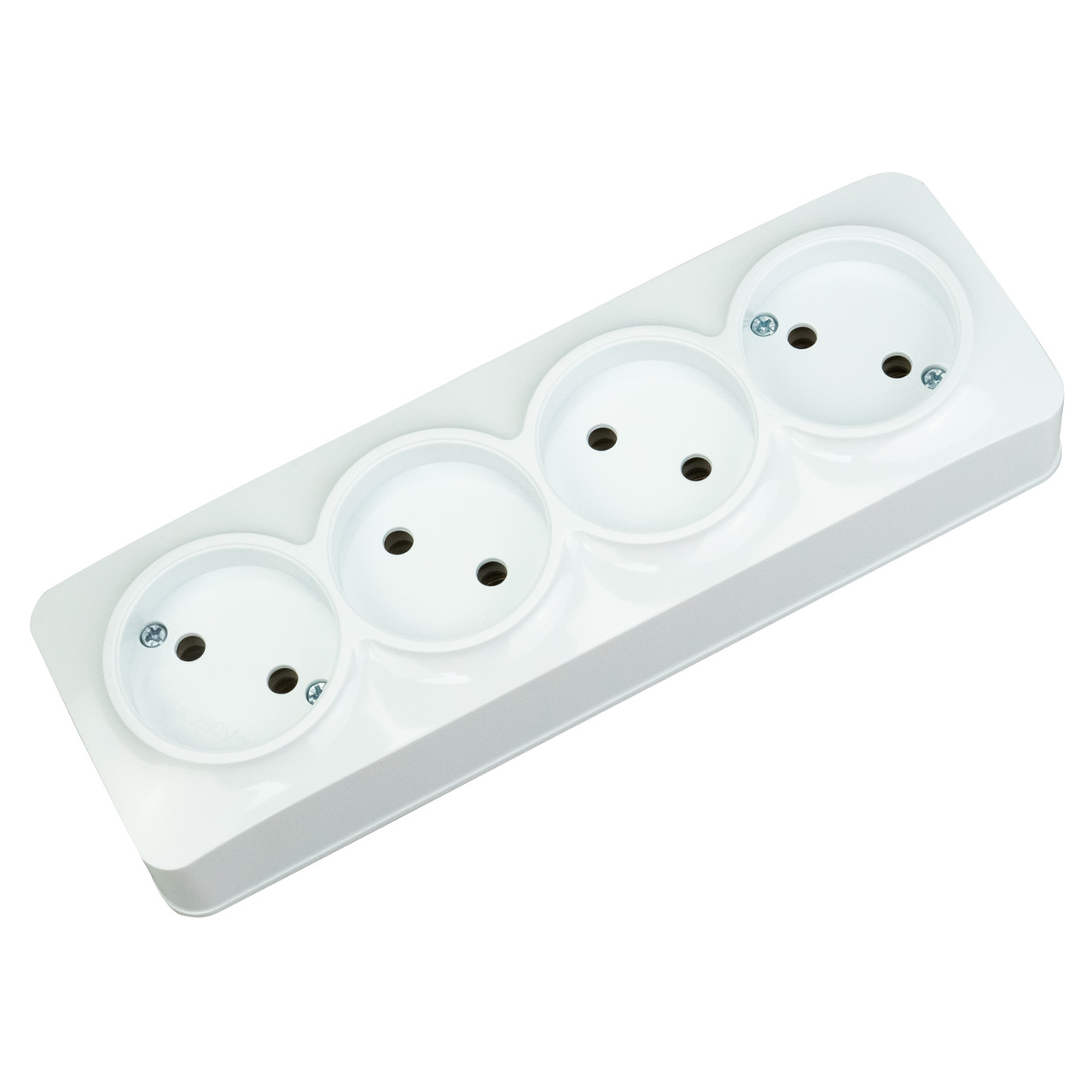 4 розетка без заземлення біла POWER MAX-4