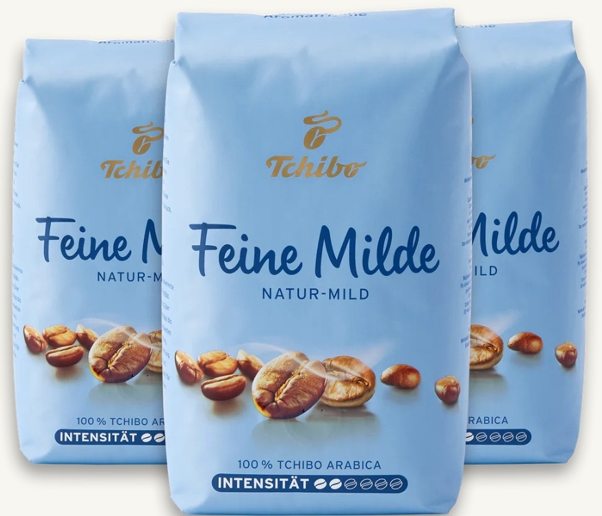 ОРИГІНАЛ! Кава в зернах Tchibo FEINE MILDE 500г, 100% Arabica, Німеччина (Tchibo Natur Mild), фото 1