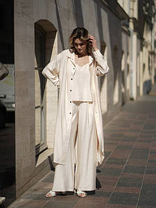 Кардіган з натурального тенселу молочного кольору — Poliit, розмір 38