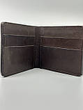 Гаманець шкіряний HUGO коричневий, фото 3