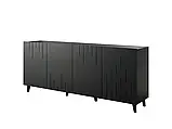Комод у вітальню, спальню Bari 200 4D (чорний), фото 2