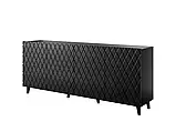 Комод у вітальню, спальню Asti 200 4D (чорний), фото 2