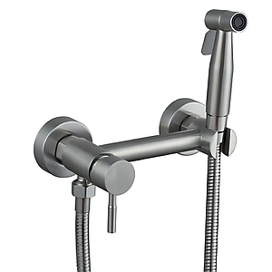 Настінний змішувач з гігієнічним душем MIXXUS SUS-222 з нержавіючої сталі SUS304 (MX0679)