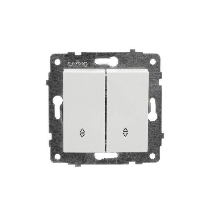 Механізм вимикача 2-клв. прохідного. білий GRANO