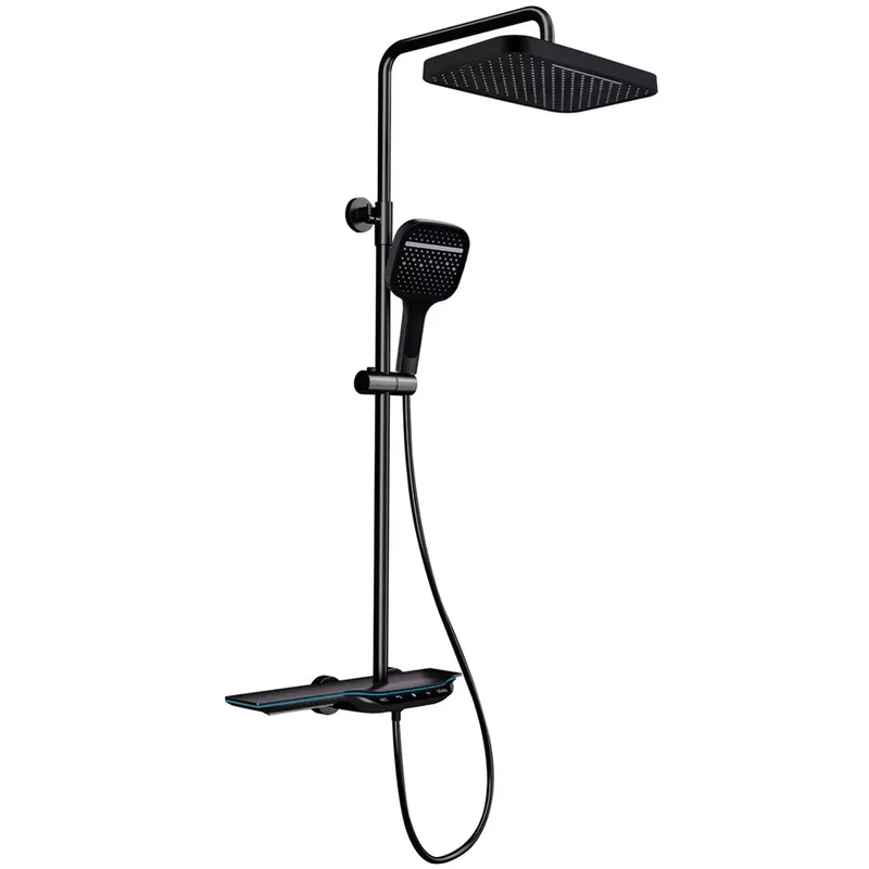 Душова колона з термостатичним змішувачем MIXXUS PREMIUM SPACE-009-J BLACK (MI7011), фото 1