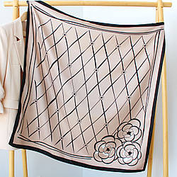 Хустка шовкова "Сандра міраж " бежева 208171