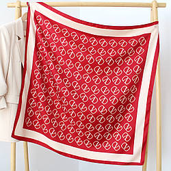 Хустка шовкова "Сандра натхнення" вишнева 208189