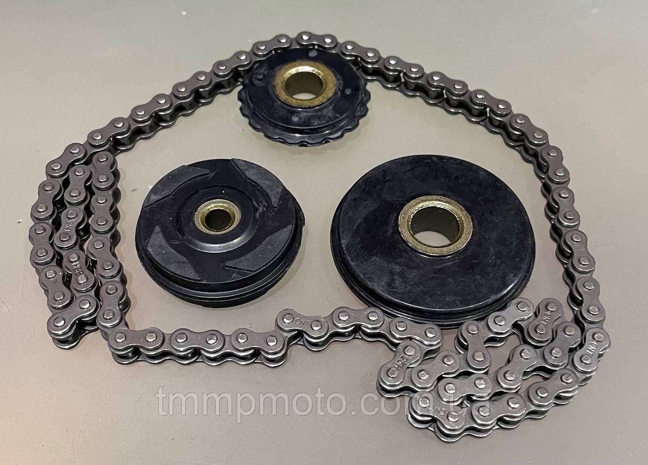 Ролики натяжные + цепь распредвала Дельта Альфа Актив-125сс  (90L)