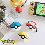Чохол для AirPods 2/1 series - Poke Balls (Покемон) 3D, силіконовий, Синій, фото 5