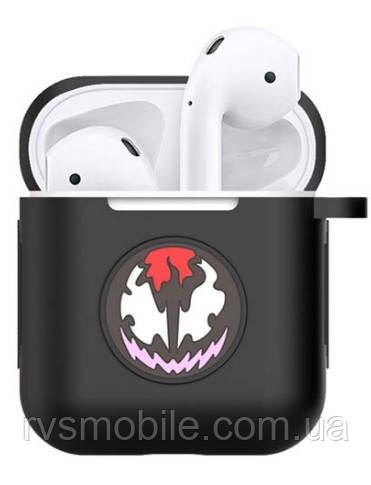 Чохол для AirPods 2/1 series - Venom Marvel, силіконовий, фото 1