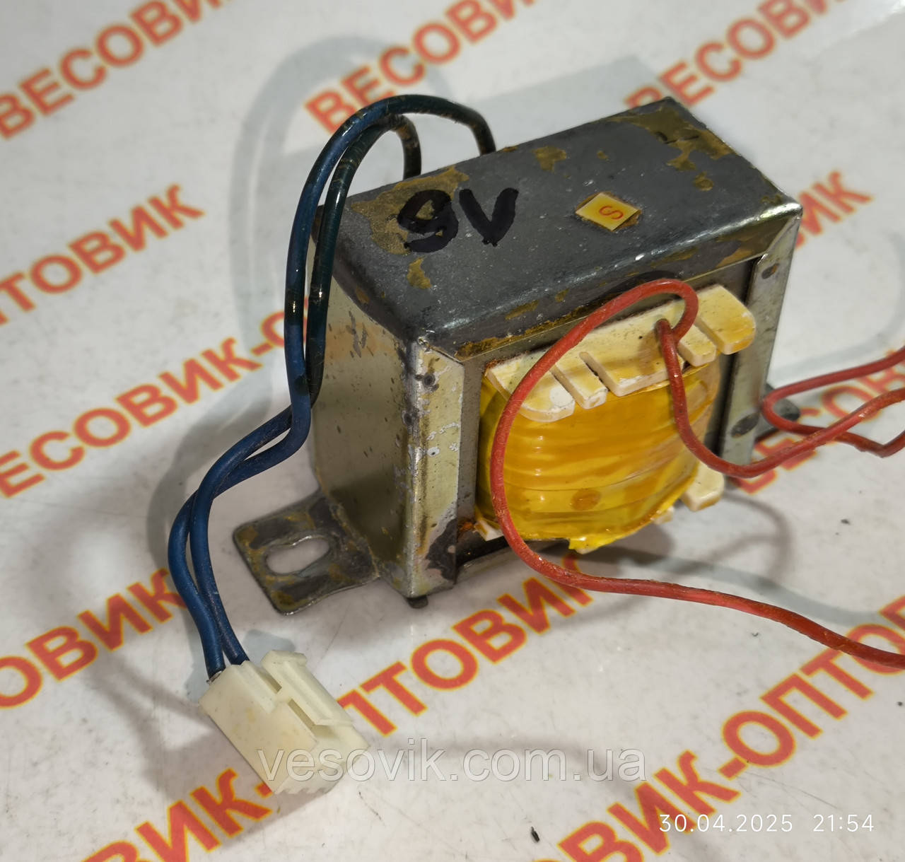 Трансформатор живлення 220/9v для ваг c 6v АКБ OXI, Vitol, Земик, Кели