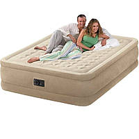 Матрац з електричним насосом Intex, Двоспальне надувне ліжко, Матрац ліжко надувне двоспальний, EZA