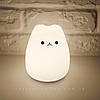 LED світильник на батарейках SNL-C01 ARD RGB "Котик" Ardero CAT LED (силіконовий настільний дитячий нічник) кіт, фото 2