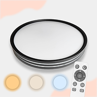 Світлодіодна люстра з пультом 50Вт накладна кругла 40см зі зміною температури світла та яскравості BIOM SML-R41-50