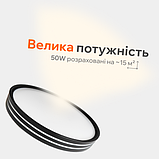 Світлодіодна люстра з пультом LED BIOM 50Вт SML-R41-50, 40 см, регулювання кольору та яскравості, чорна, кругла, фото 4